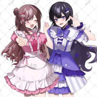 アイドルの女の子イラスト