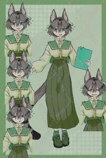 全身キャラクター　サンプル　表情差分付き