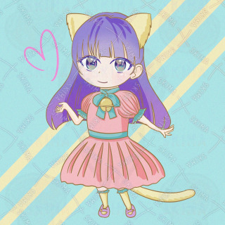 ちびキャラ　猫耳　サンプル
