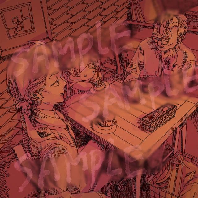 1枚絵サンプル「カフェ」