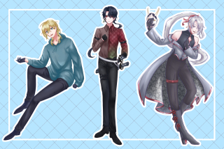 男性キャラクター全身立ち絵