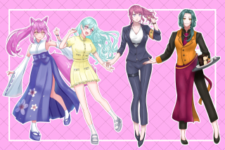女性キャラクター全身立ち絵