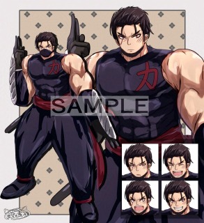 オリジナルキャラクターデザイン立ち絵サンプル【筋肉質男性】
