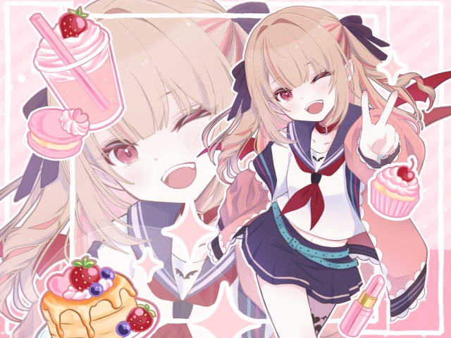 等身バストアップイラスト
