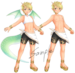 竜人立ち絵（オリジナル）