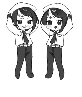 グレースケールデフォルメ