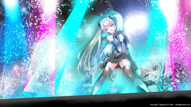 【背景＋キャラ】初音ミク on stage
