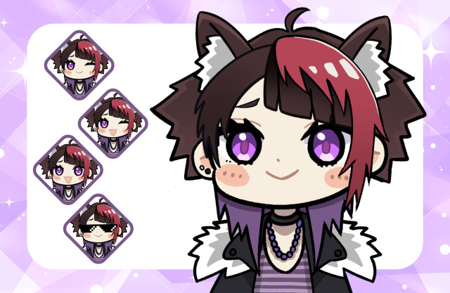 【VTuber】紫月くーや 様　ミニキャラLive2D依頼【Live2D】
