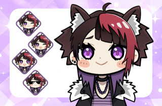 【VTuber】紫月くーや 様　ミニキャラLive2D依頼【Live2D】