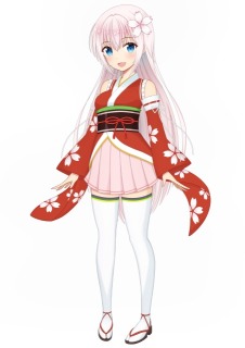 サクラをモチーフにした和服アレンジキャラ