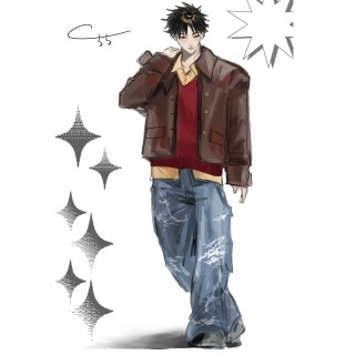 直近男性イラストなど