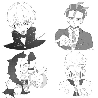 【簡易絵】モノクロ塗り(単体絵)