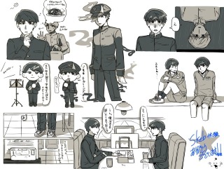 【Skebリクエスト】モノクロカラーキャラ落書き詰め