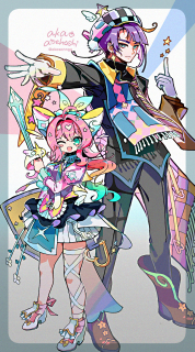 男性キャラ　女性キャラ　立ち絵　ファンタジー　かわいい　服装