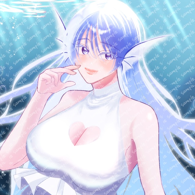 ロングヘアドレス人魚　胸上