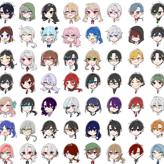 ミニキャラの顔だけ