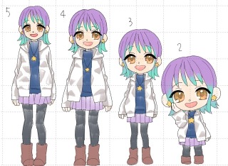 頭身別サンプルラフ