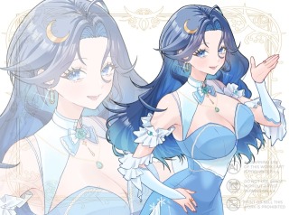 【ご依頼】Vtuber蒼星くおん様サムネイル用キャライラスト