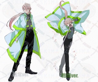立ち絵例とコスチュームデザイン例