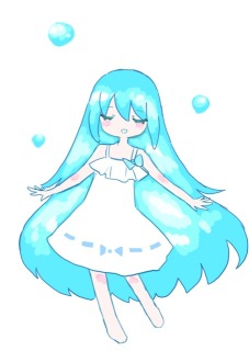 青い子