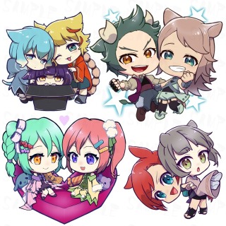 ちびキャラサンプル(ペア他)