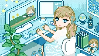 ドット絵アニメーションの配信待機画面(オーダーメイド)