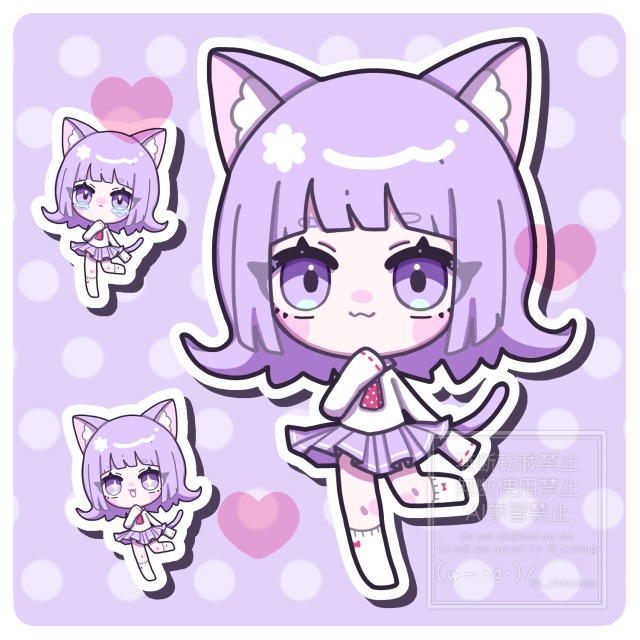 ミニキャラ表情差分サンプル