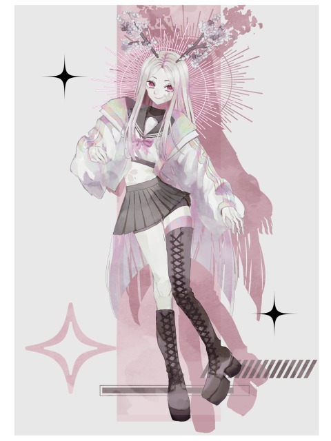 桜モチーフキャラデザ