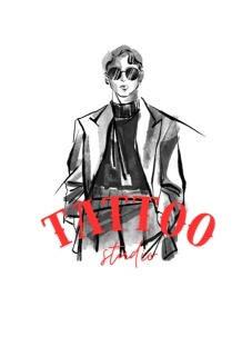水墨画風ファッションイラスト Sample