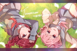 1枚絵（ほんわかアニメ塗り+描き込み背景）