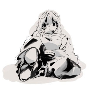 モノクロ簡易イラスト