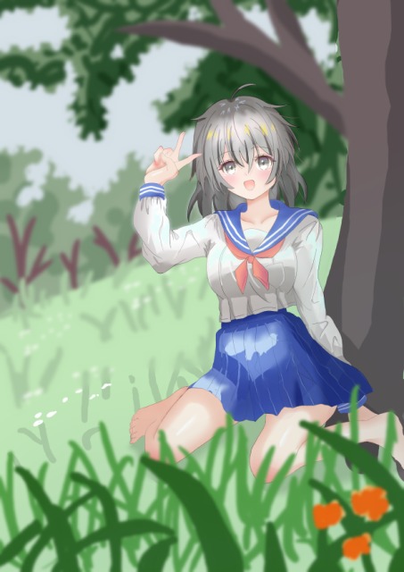 【歌ってみた/サムネ用】光の差し込む部屋と制服の女の子