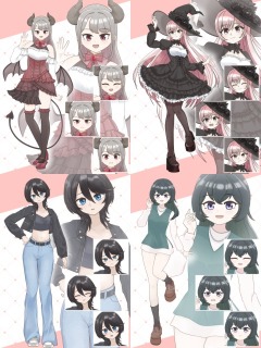 立ち絵・キャラクターデザインサンプル