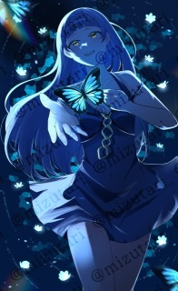 青と蝶