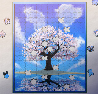 八分咲きの桜
