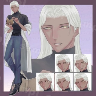 【販売中】眼鏡をかけた褐色男性医師/ キャラ販売