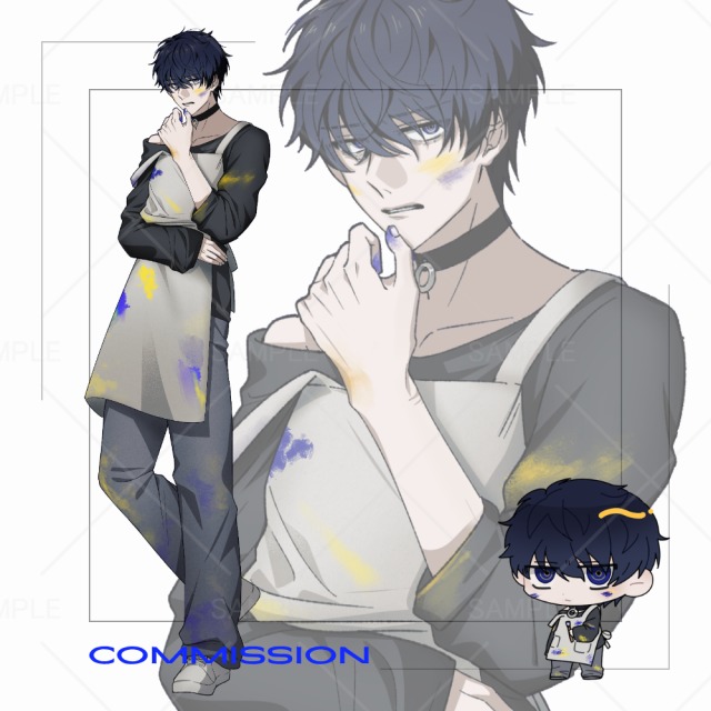 ご依頼品-全身立ち絵＋デフォルメイラスト
