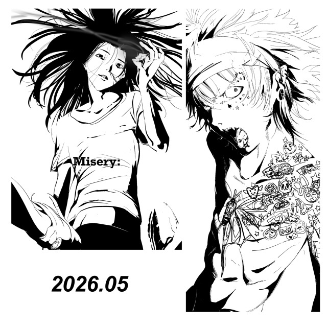 ~2026.05 モノクロイラスト