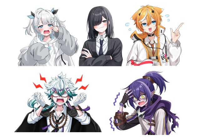 びじぱと様　各種表情イラスト
