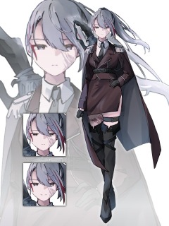 軍服の女性の立ち絵