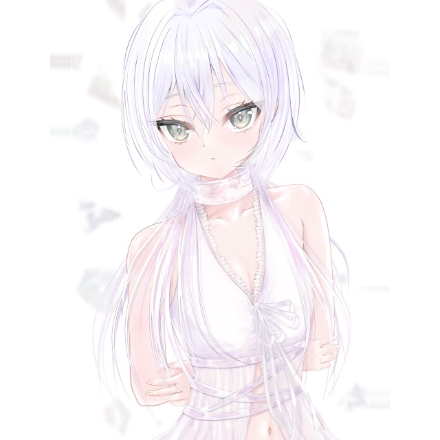オリジナルキャラクターの1枚絵(上半身)
