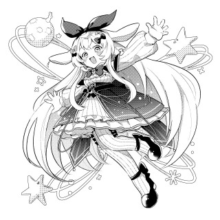 モノクロイラストサンプル