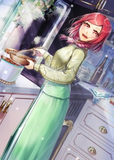 料理をしている女の子のイラスト | Commission
