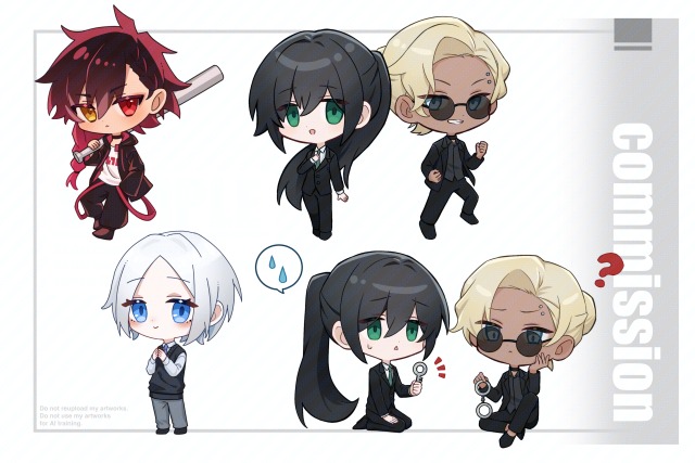 デフォルメ立ち絵サンプル【納品済みご依頼品】