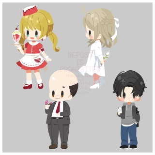 デフォルメイラスト（SDキャラ）シンプル料金見本