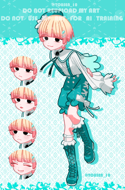 キャラクターデザイン＆立ち絵(男の子)作成