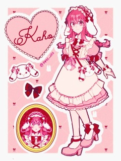 二次創作 オリジナル衣装全身イラスト(ラフ)