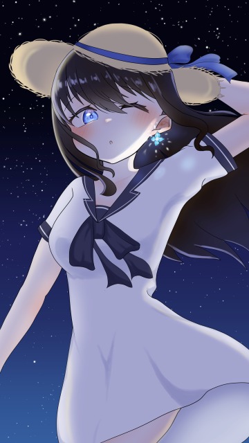 夜の麦わら少女