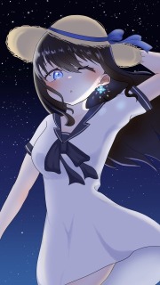 夜の麦わら少女