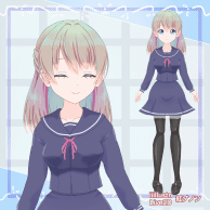 【Live2D】プレーンなセーラー服の女の子